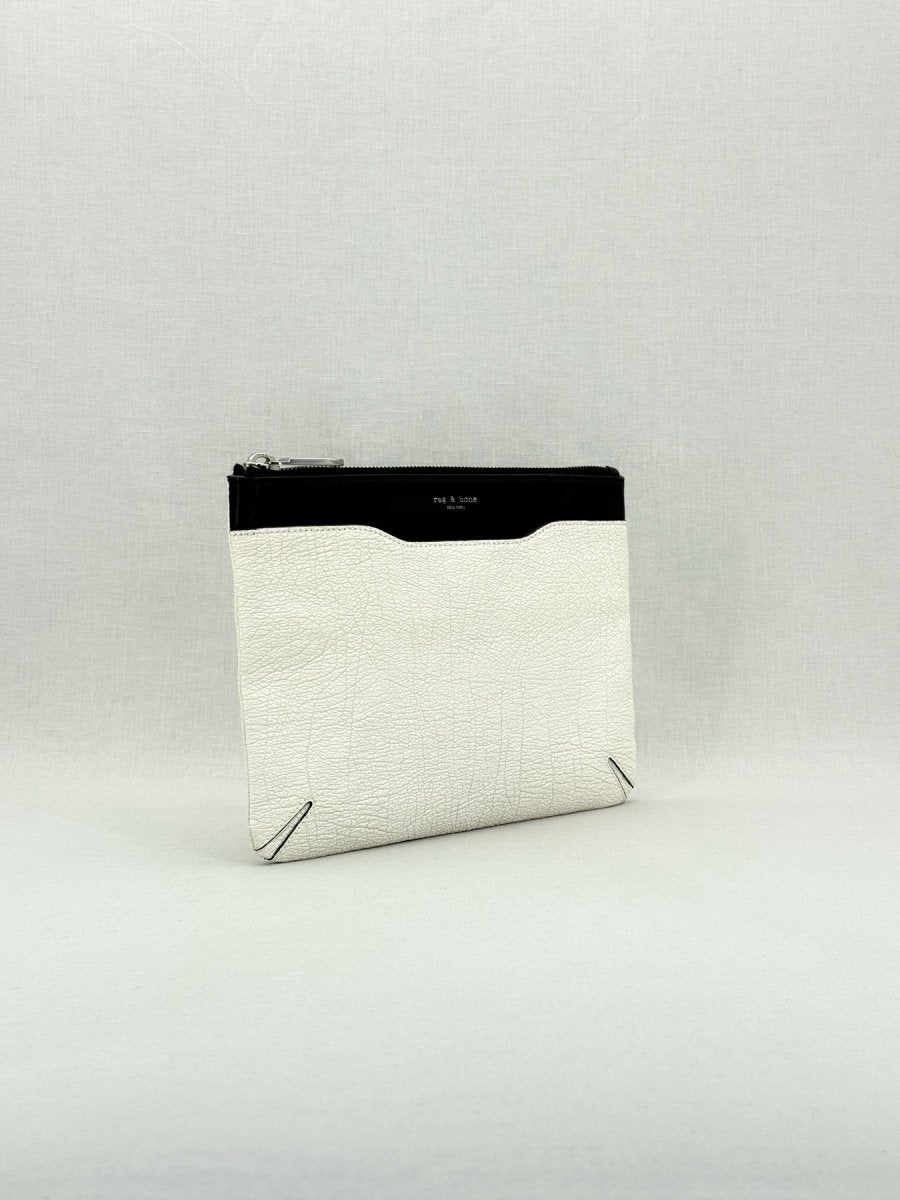 Pre - loved RAG & BONE White & Black Clutch at Reems Closet