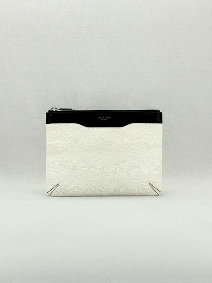 Pre - loved RAG & BONE White & Black Clutch at Reems Closet