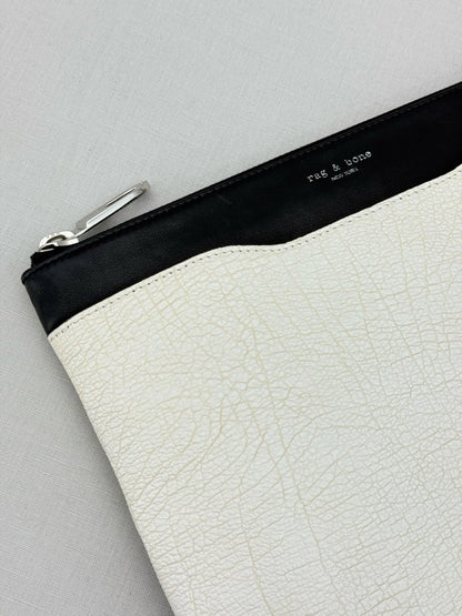 Pre - loved RAG & BONE White & Black Clutch at Reems Closet