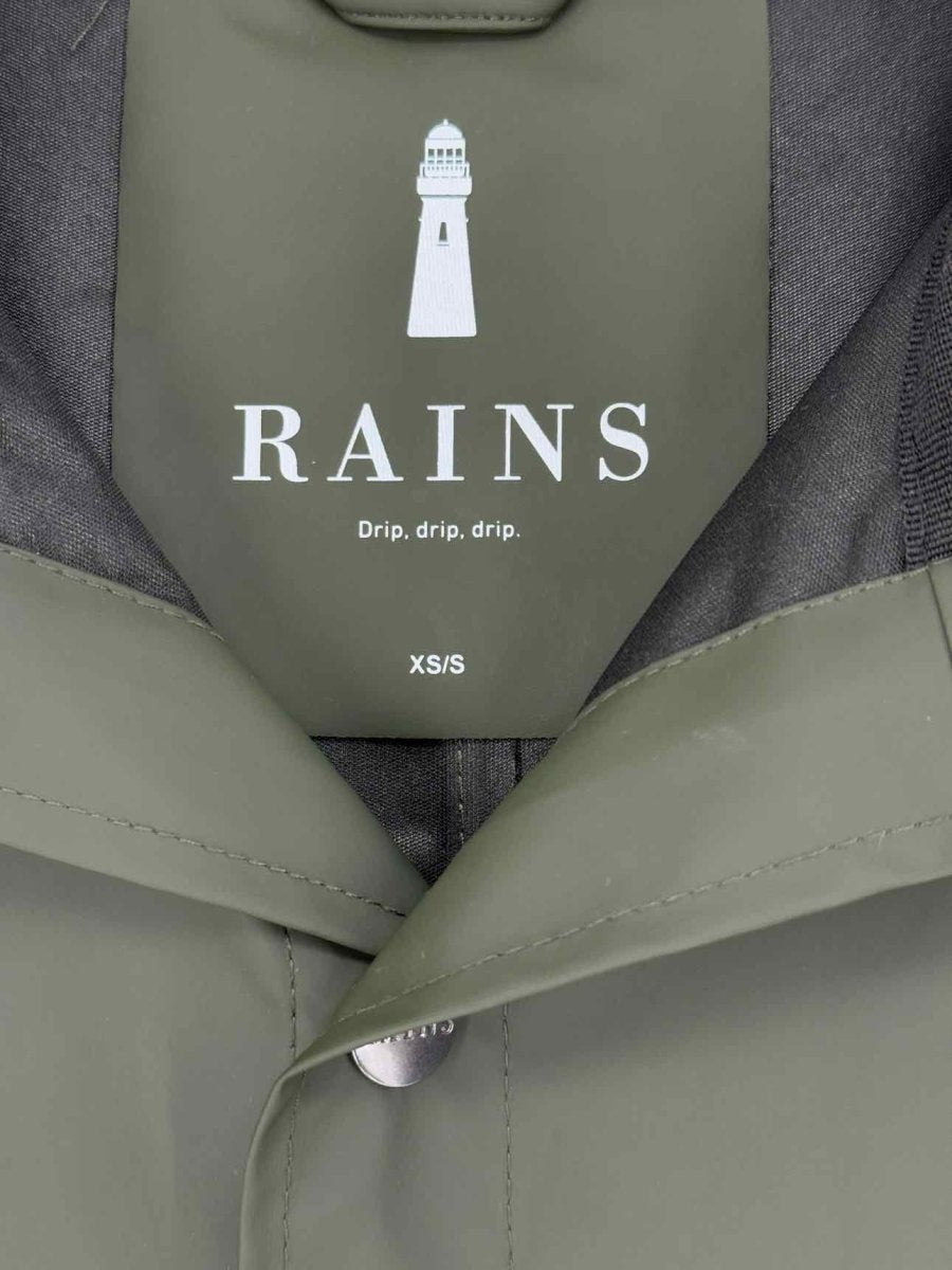 Pre - loved RAINS Hoodie Green Size XSmall/Small Coat at Reems Closet