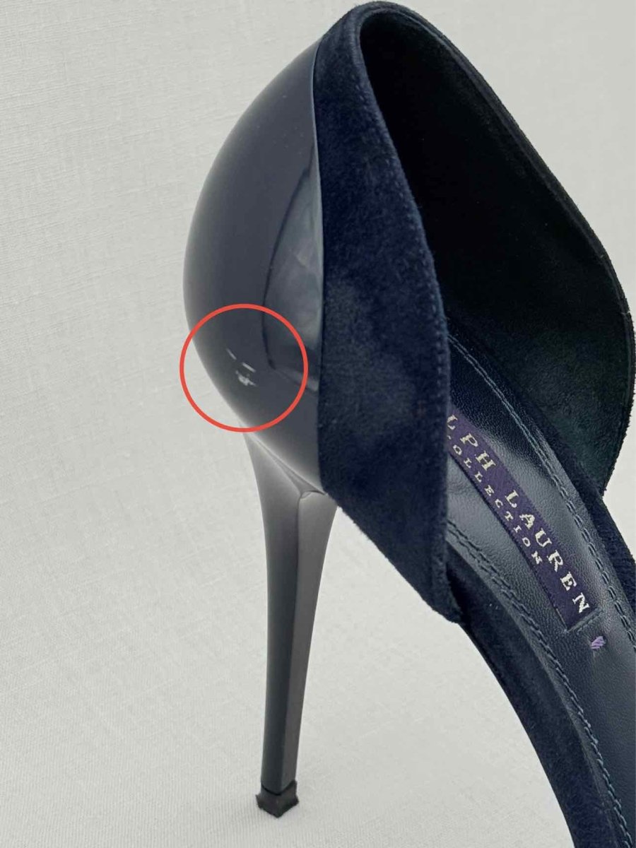 Pre - loved RALPH LAUREN COLLECTION D'Orsay Blue Size EU 40 Pumps at Reems Closet