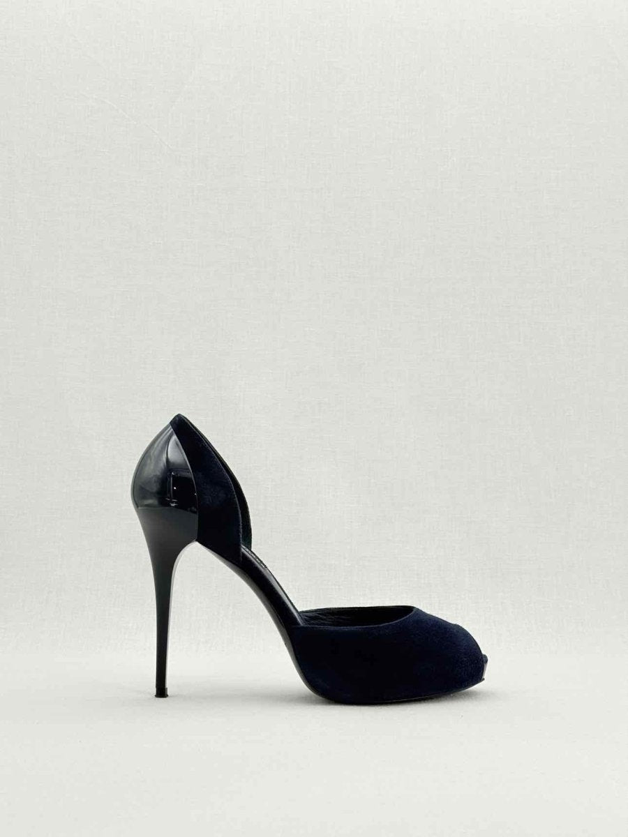Pre - loved RALPH LAUREN COLLECTION D'Orsay Blue Size EU 40 Pumps at Reems Closet