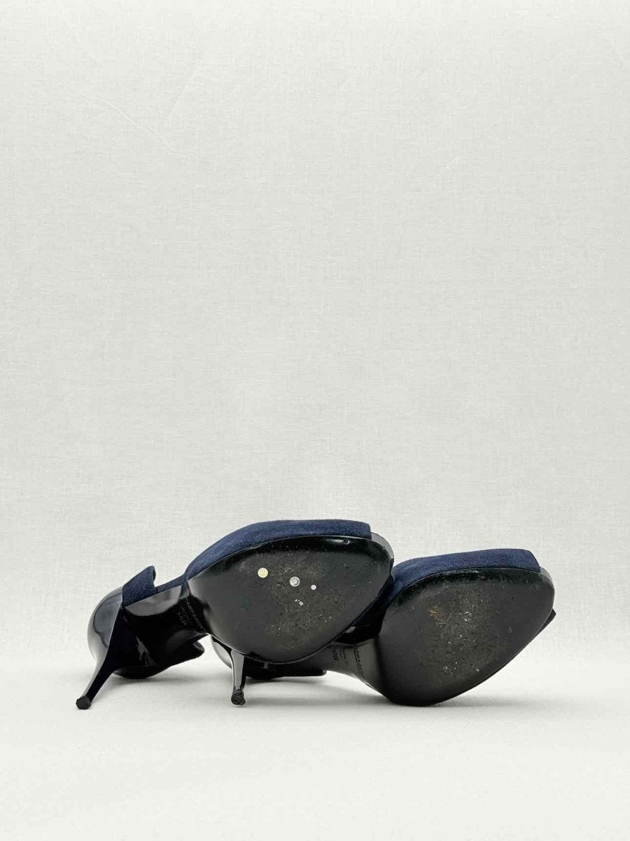 Pre - loved RALPH LAUREN COLLECTION D'Orsay Blue Size EU 40 Pumps at Reems Closet