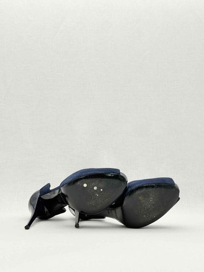 Pre - loved RALPH LAUREN COLLECTION D'Orsay Blue Size EU 40 Pumps at Reems Closet