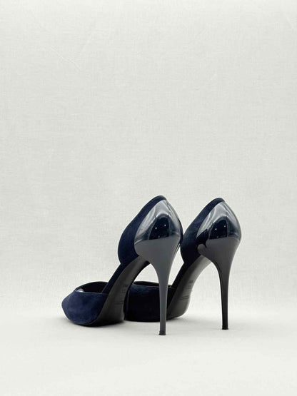 Pre - loved RALPH LAUREN COLLECTION D'Orsay Blue Size EU 40 Pumps at Reems Closet