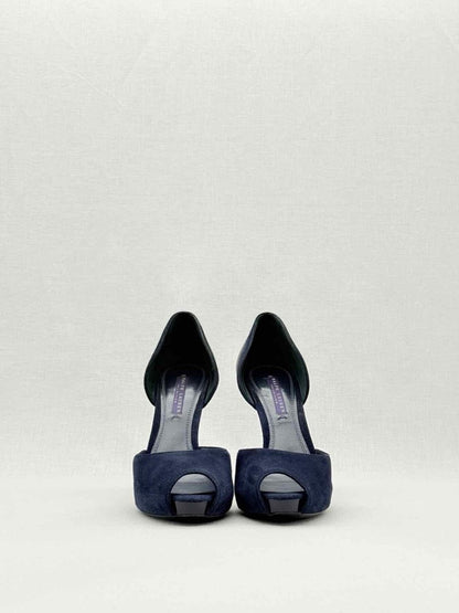 Pre - loved RALPH LAUREN COLLECTION D'Orsay Blue Size EU 40 Pumps at Reems Closet