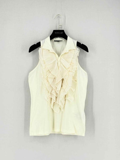 Pre - loved RALPH LAUREN Cream Size Medium Blouse at Reems Closet