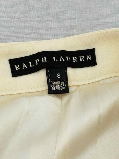 Pre - loved RALPH LAUREN Cream Size US 8 Pants at Reems Closet