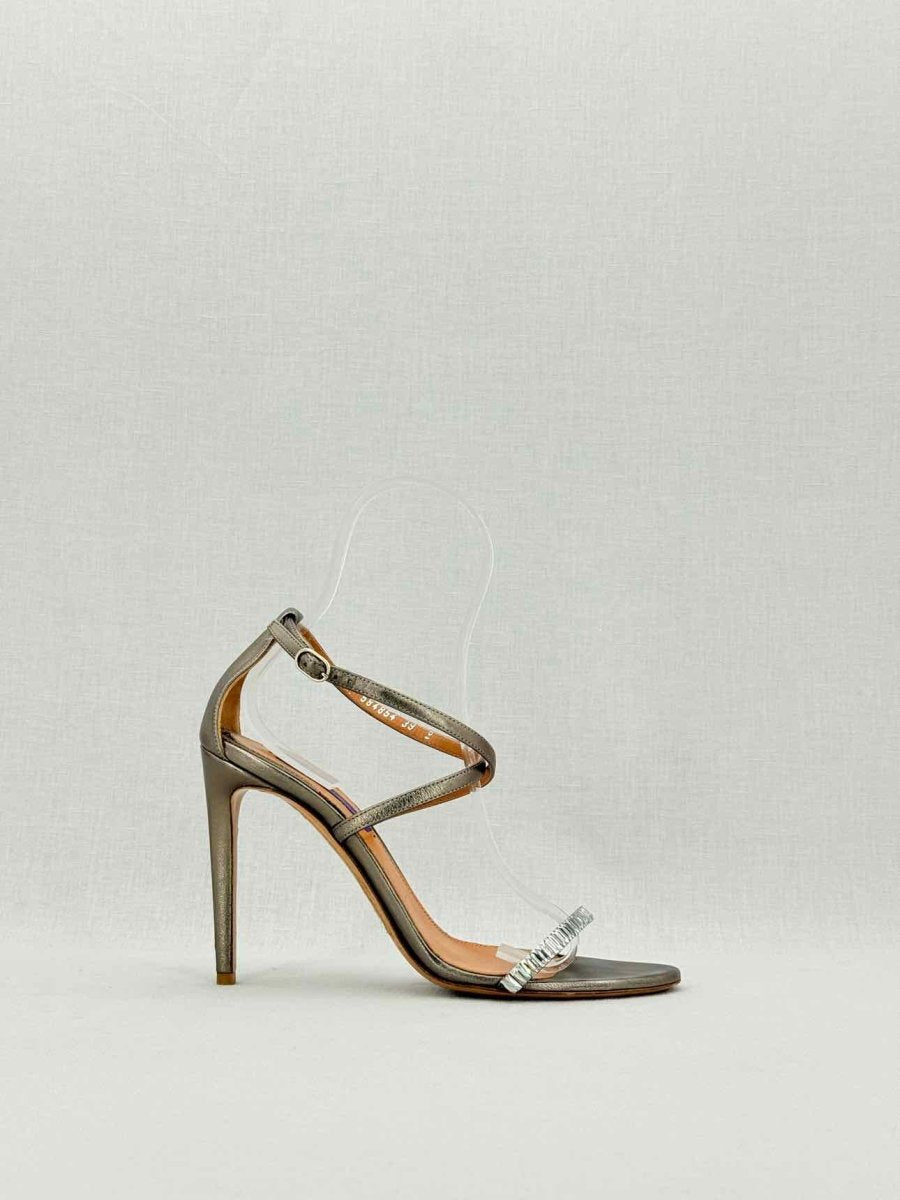 Pre - loved RALPH LAUREN Metallic Bronze Size EU 39 Heeled Sandals at Reems Closet