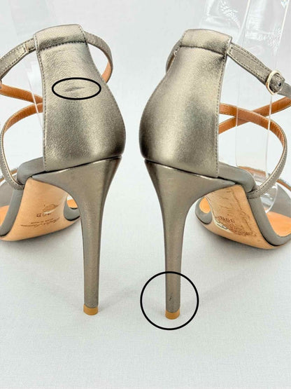 Pre - loved RALPH LAUREN Metallic Bronze Size EU 39 Heeled Sandals at Reems Closet