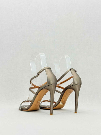 Pre - loved RALPH LAUREN Metallic Bronze Size EU 39 Heeled Sandals at Reems Closet