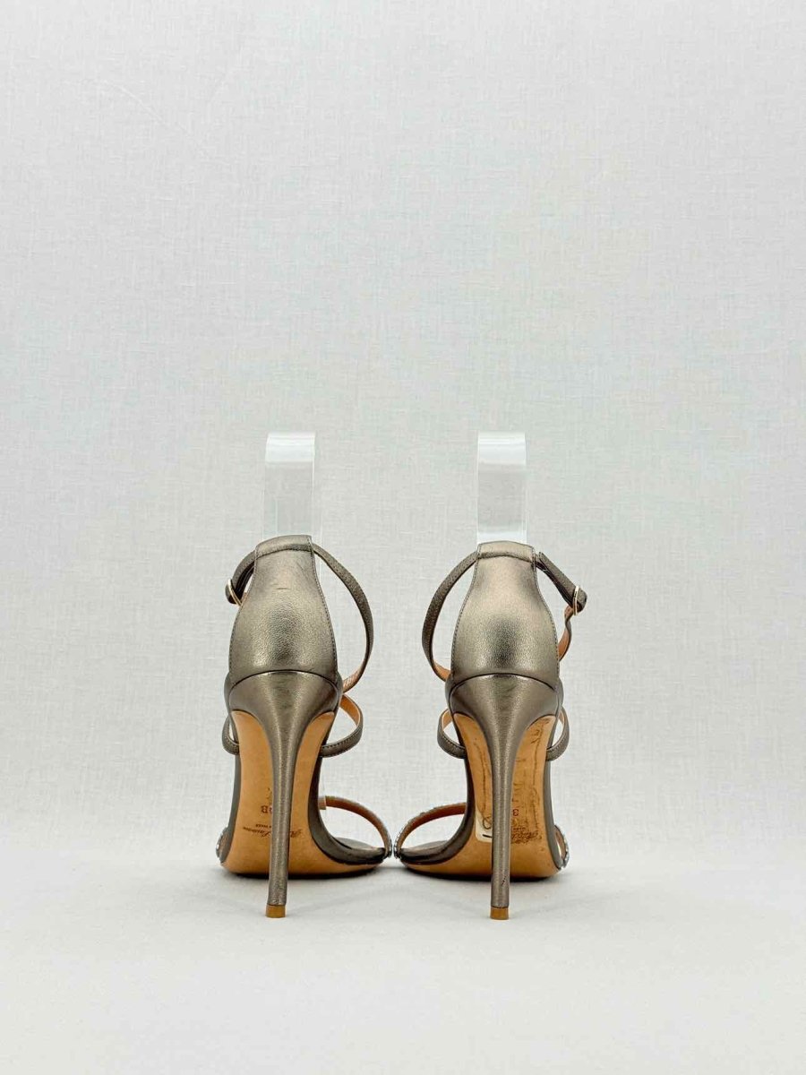 Pre - loved RALPH LAUREN Metallic Bronze Size EU 39 Heeled Sandals at Reems Closet