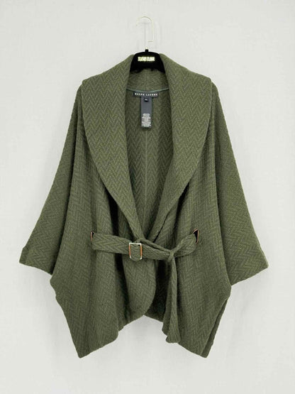 Pre - loved RALPH LAUREN Olive Green Size Medium/Large Cardigan at Reems Closet