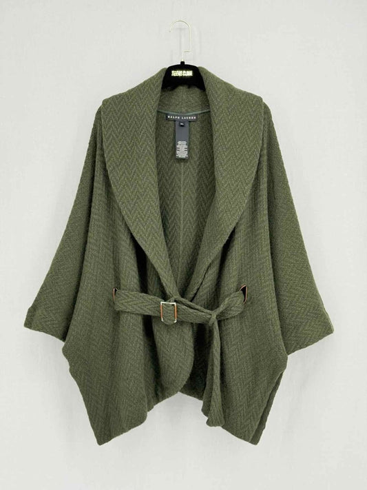 Pre - loved RALPH LAUREN Olive Green Size Medium/Large Cardigan at Reems Closet