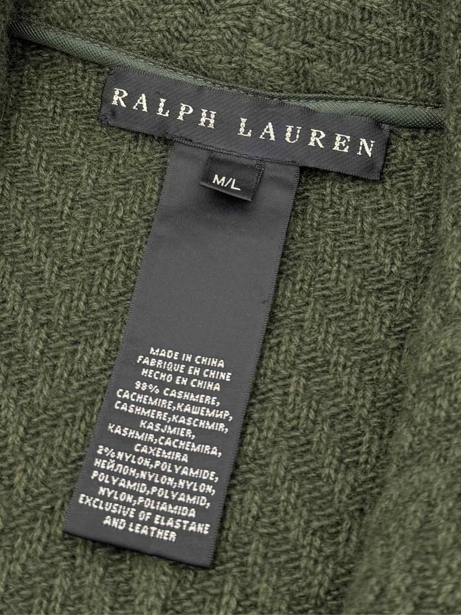 Pre - loved RALPH LAUREN Olive Green Size Medium/Large Cardigan at Reems Closet