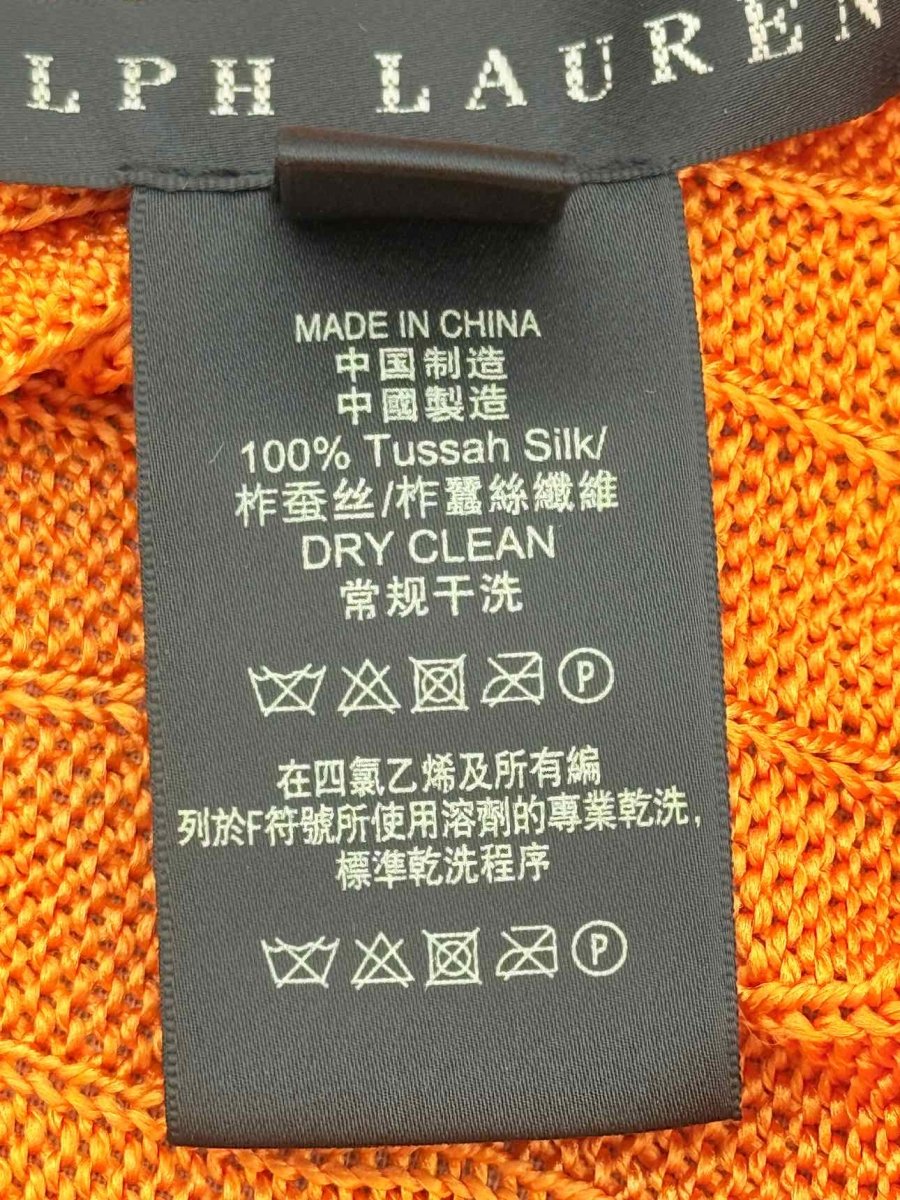 Pre - loved RALPH LAUREN Orange Size Medium Cardigan at Reems Closet