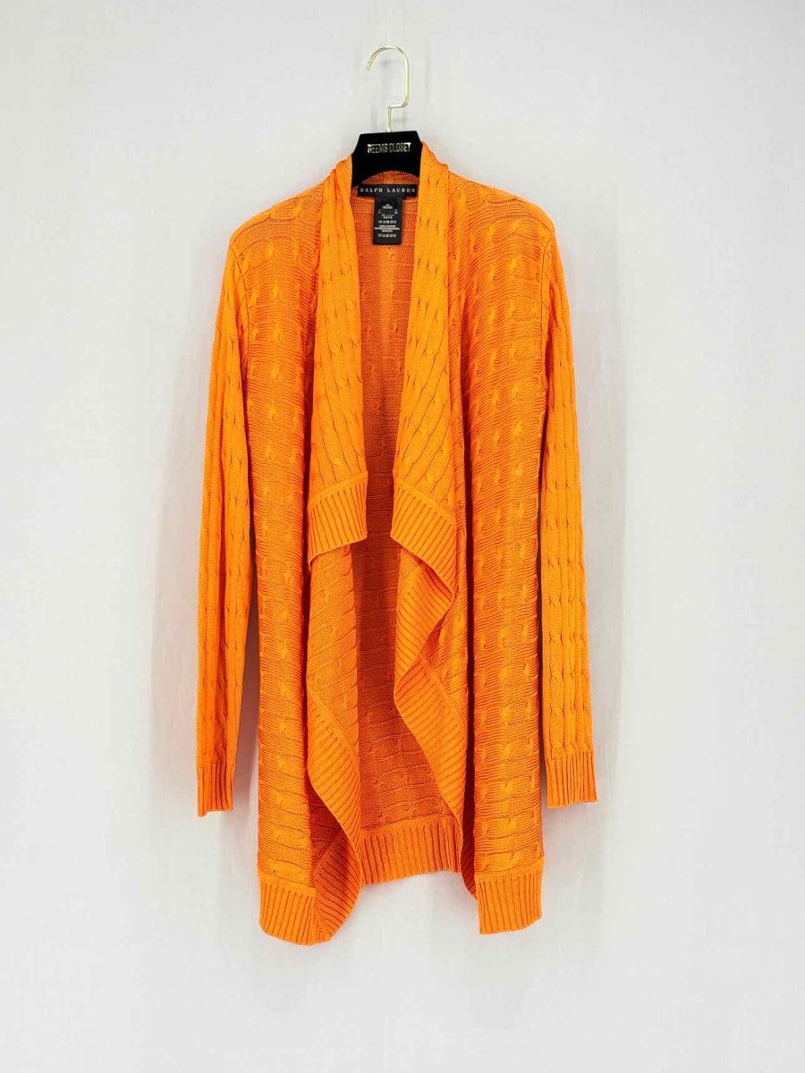 Pre - loved RALPH LAUREN Orange Size Medium Cardigan at Reems Closet