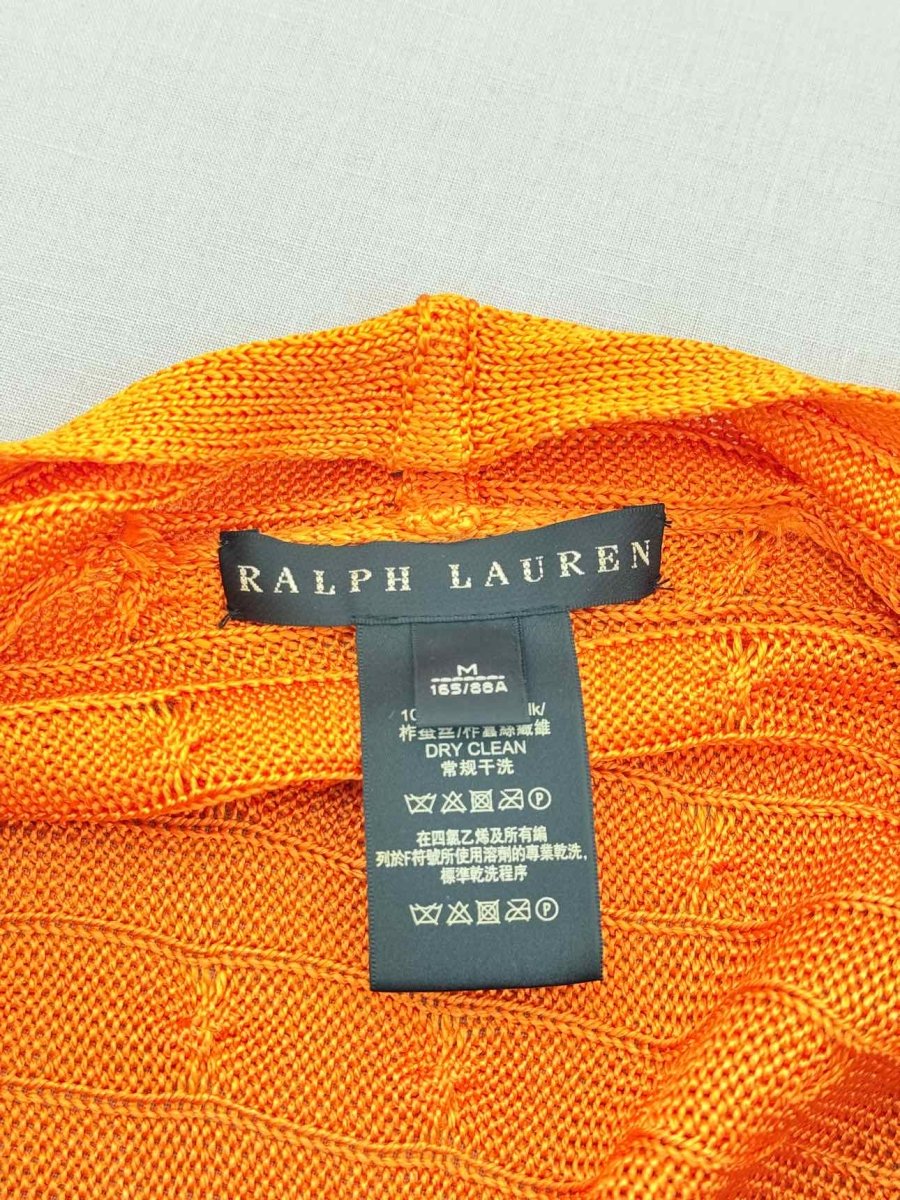 Pre - loved RALPH LAUREN Orange Size Medium Cardigan at Reems Closet