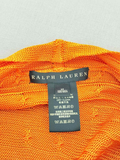 Pre - loved RALPH LAUREN Orange Size Medium Cardigan at Reems Closet