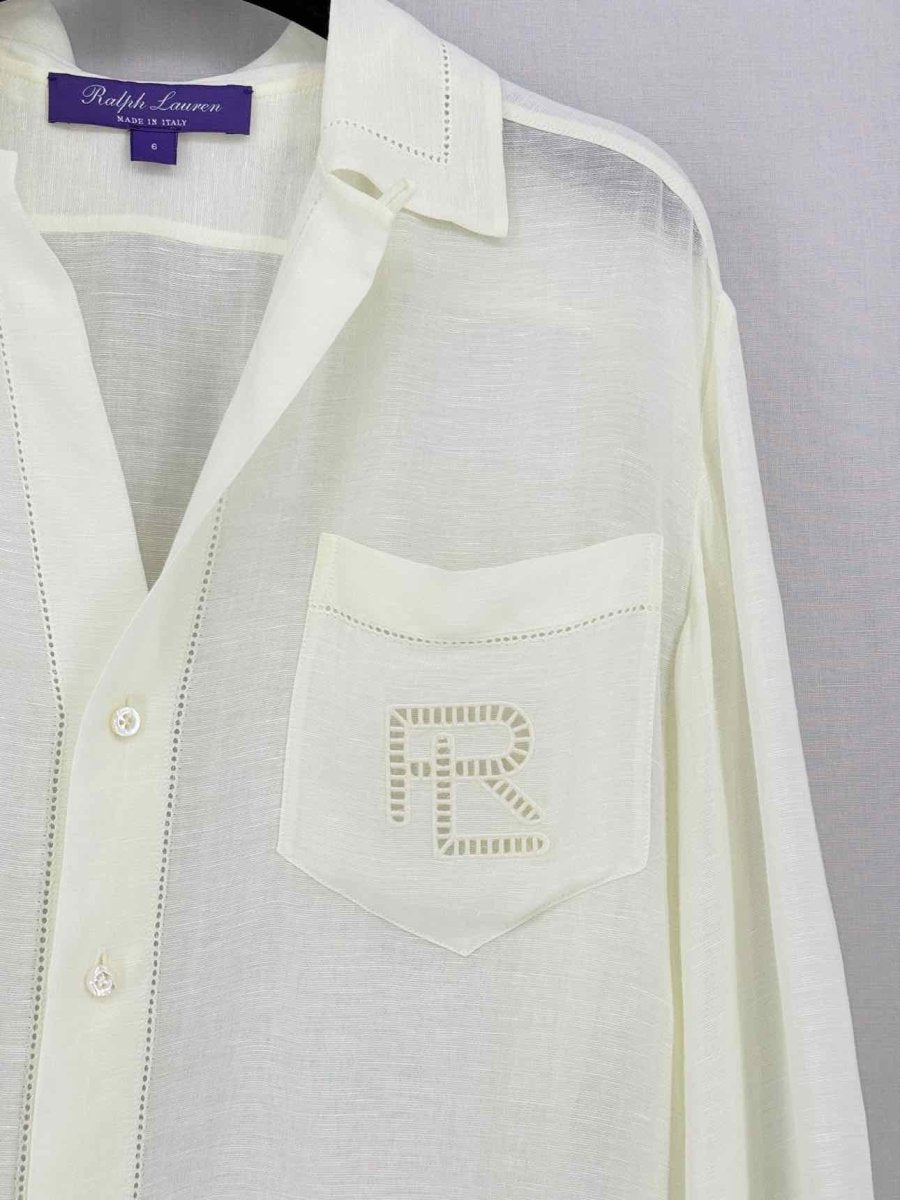 Pre-loved RALPH LAUREN Purple Label Off-white Size US 6 Shirt at Reems Closet