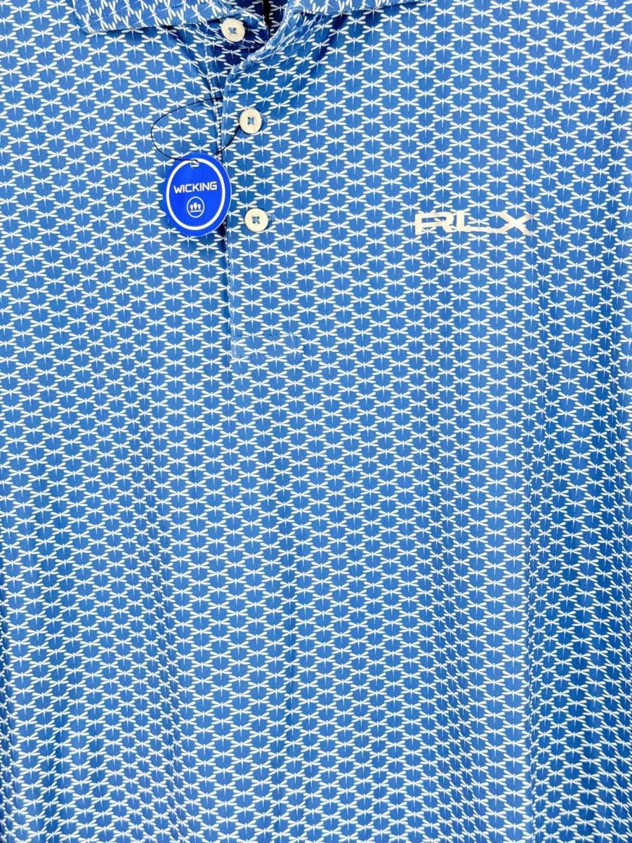 Pre - loved RALPH LAUREN SPORT Blue & White Size Large Polo Shirt at Reems Closet