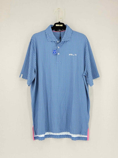 Pre - loved RALPH LAUREN SPORT Blue & White Size Large Polo Shirt at Reems Closet