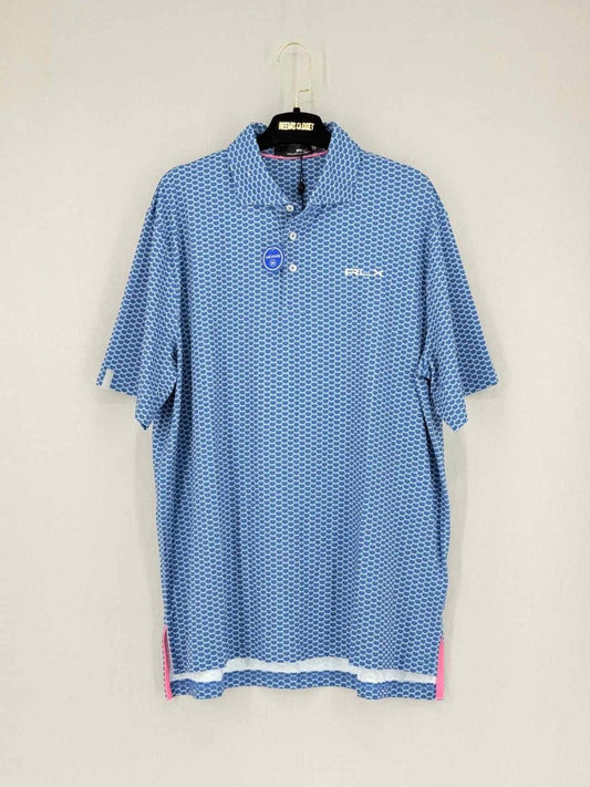 Pre - loved RALPH LAUREN SPORT Blue & White Size Large Polo Shirt at Reems Closet