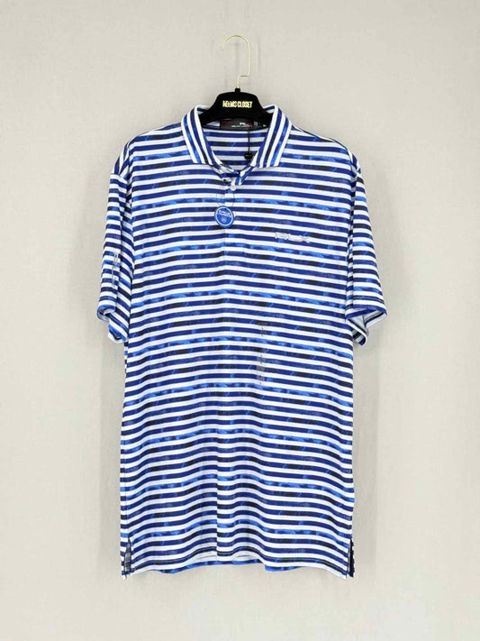 Pre - loved RALPH LAUREN SPORT Blue & White Size Large Polo Shirt at Reems Closet