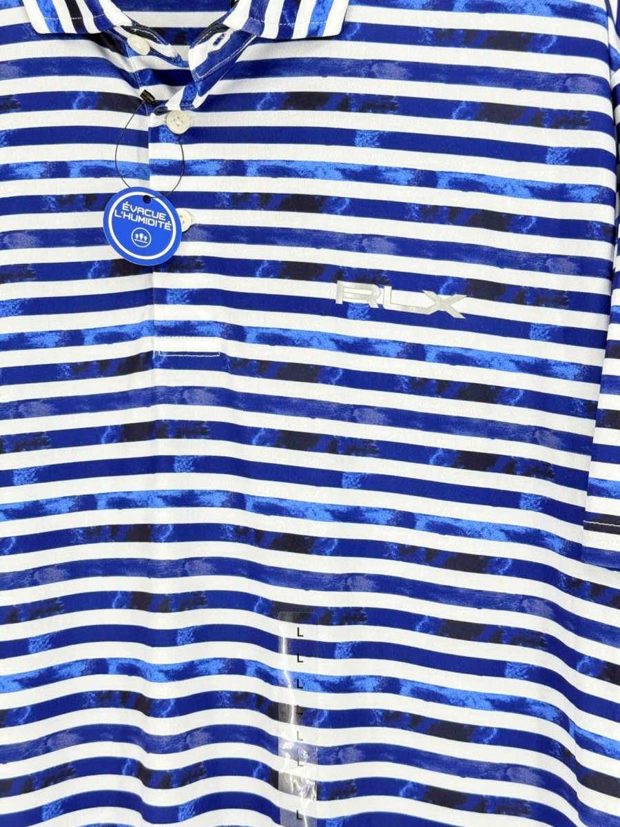 Pre - loved RALPH LAUREN SPORT Blue & White Size Large Polo Shirt at Reems Closet
