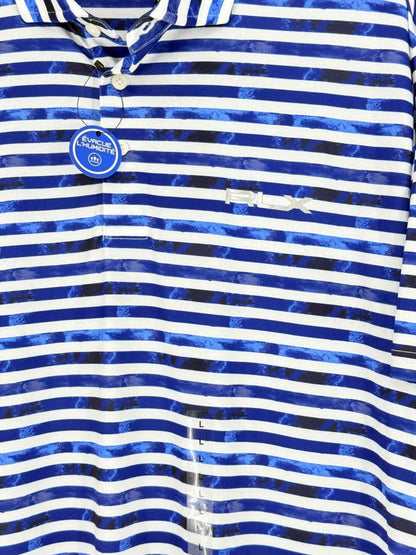 Pre - loved RALPH LAUREN SPORT Blue & White Size Large Polo Shirt at Reems Closet