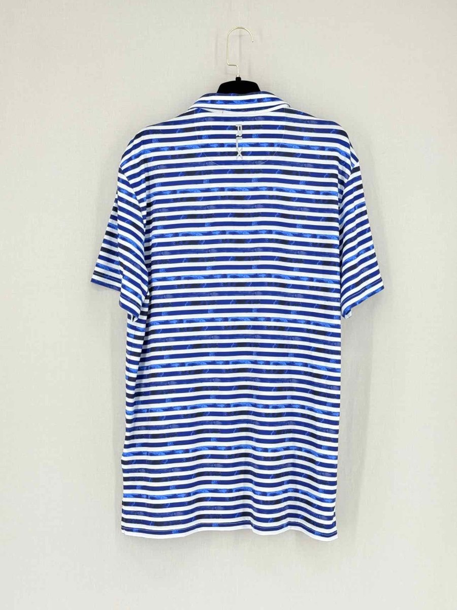 Pre - loved RALPH LAUREN SPORT Blue & White Size Large Polo Shirt at Reems Closet