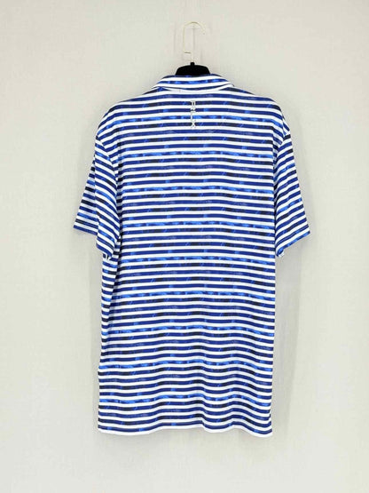 Pre - loved RALPH LAUREN SPORT Blue & White Size Large Polo Shirt at Reems Closet