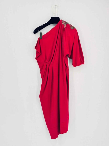 Pre-loved RANNA GILL Red Size Medium Knee Length Dress at Reems Closet