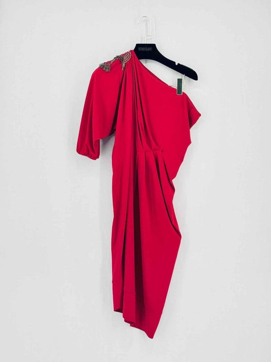Pre-loved RANNA GILL Red Size Medium Knee Length Dress at Reems Closet