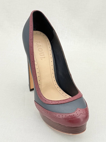 Pre - loved RAOUL Black & Burgundy Size EU 40 Pumps at Reems Closet