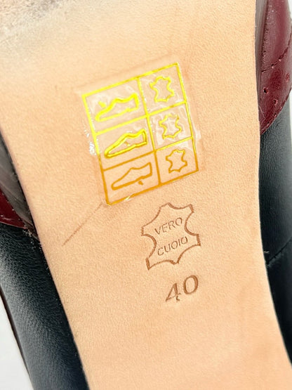 Pre - loved RAOUL Black & Burgundy Size EU 40 Pumps at Reems Closet