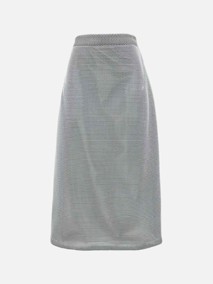 Pre - loved RAOUL White Mesh Pencil Skirt at Reems Closet