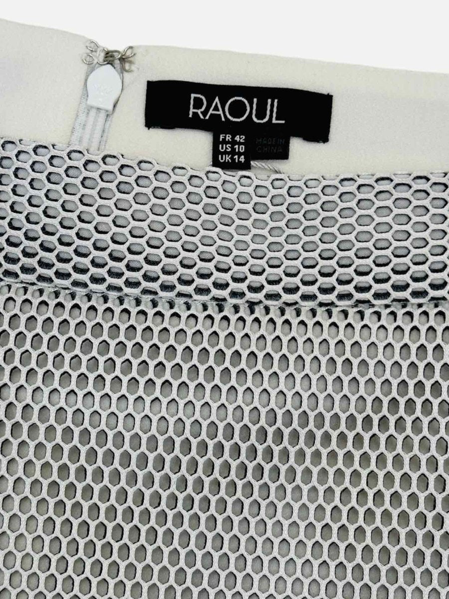 Pre - loved RAOUL White Mesh Pencil Skirt at Reems Closet