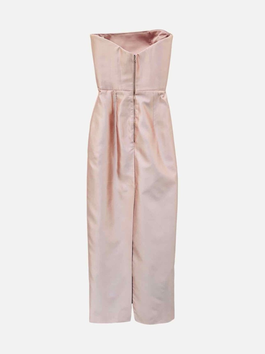 Pre - loved RASARIO Strapless Pale Pink Evening Dress at Reems Closet