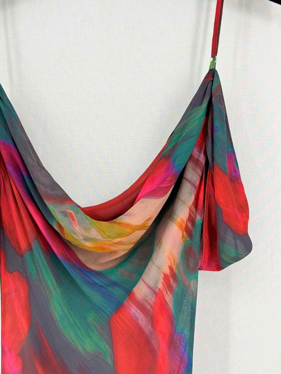 Pre-loved RAT & BOA Adriana Red Multicolor Size XSmall Long Dress at Reems Closet