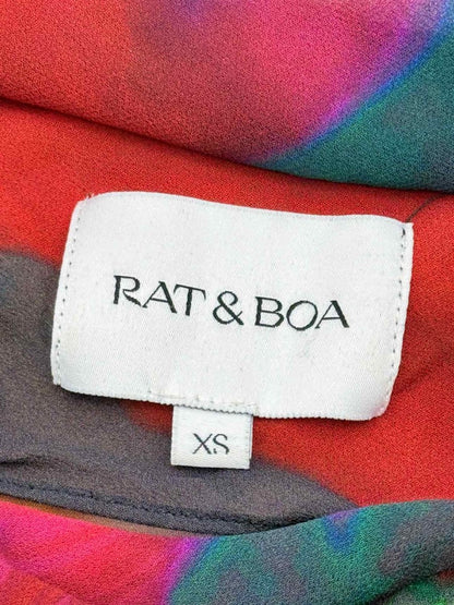 Pre-loved RAT & BOA Adriana Red Multicolor Size XSmall Long Dress at Reems Closet