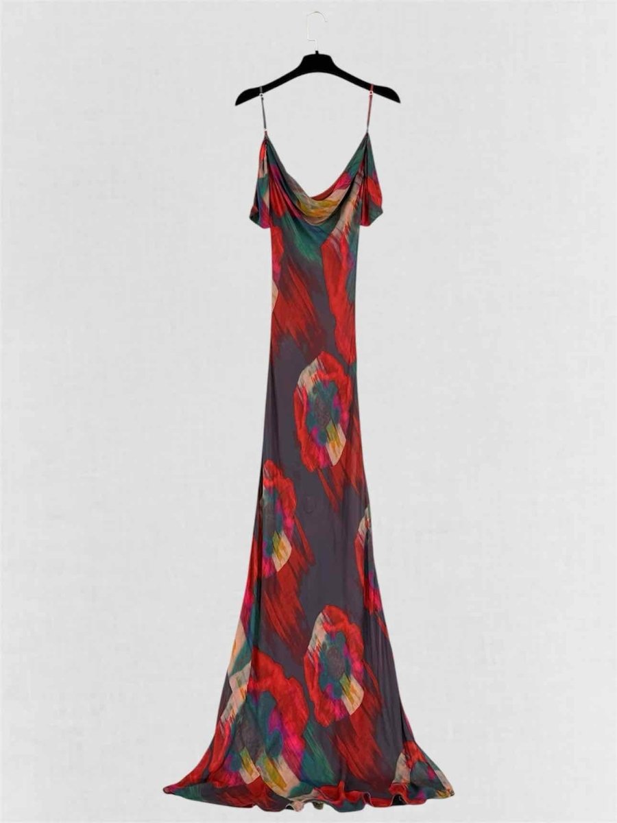 Pre-loved RAT & BOA Adriana Red Multicolor Size XSmall Long Dress at Reems Closet