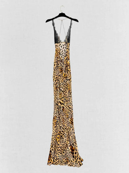 Pre - loved RAT & BOA Akima Beige & Black Size XSmall Long Dress at Reems Closet