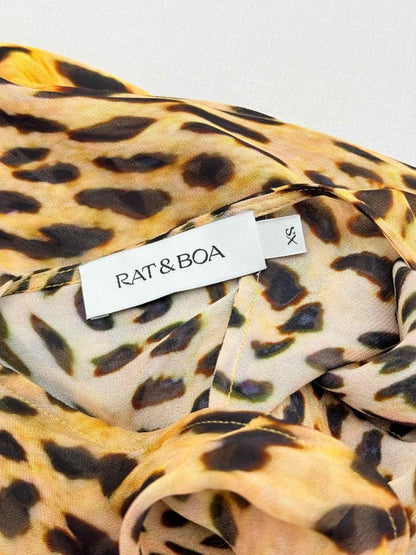 Pre - loved RAT & BOA Akima Beige & Black Size XSmall Long Dress at Reems Closet