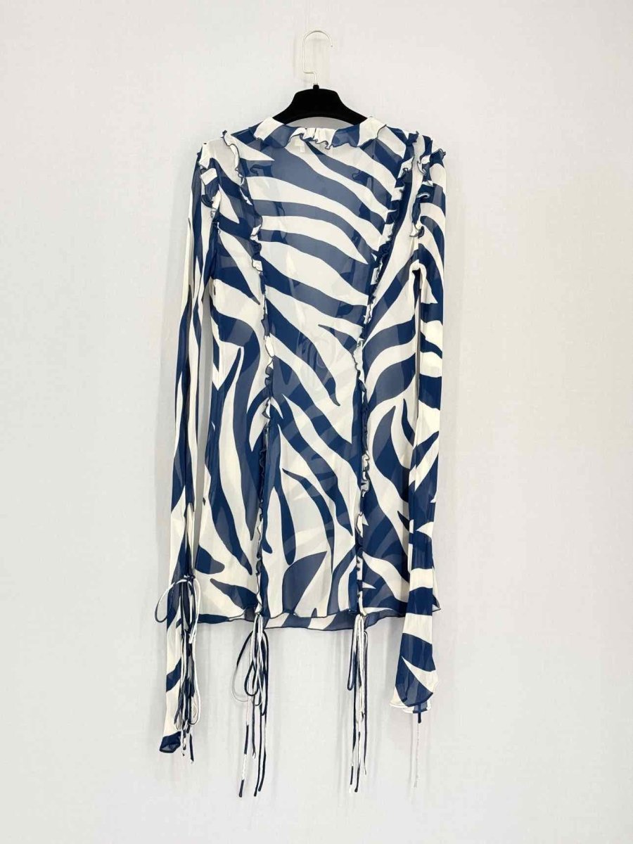 Pre-loved RAT & BOA Annika Blue & White Size Small Short Dress at Reems Closet
