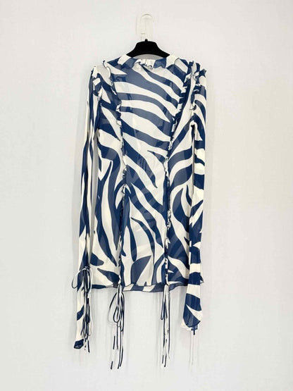 Pre-loved RAT & BOA Annika Blue & White Size Small Short Dress at Reems Closet