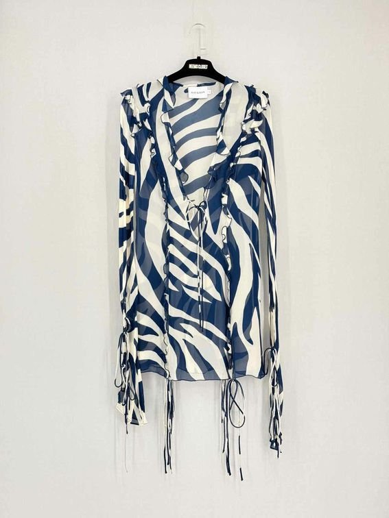 Pre-loved RAT & BOA Annika Blue & White Size Small Short Dress at Reems Closet