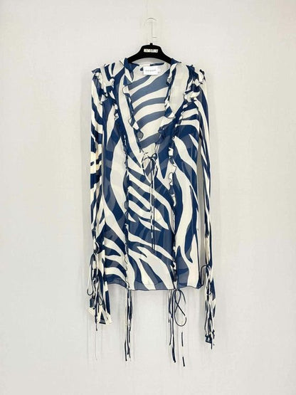 Pre-loved RAT & BOA Annika Blue & White Size Small Short Dress at Reems Closet