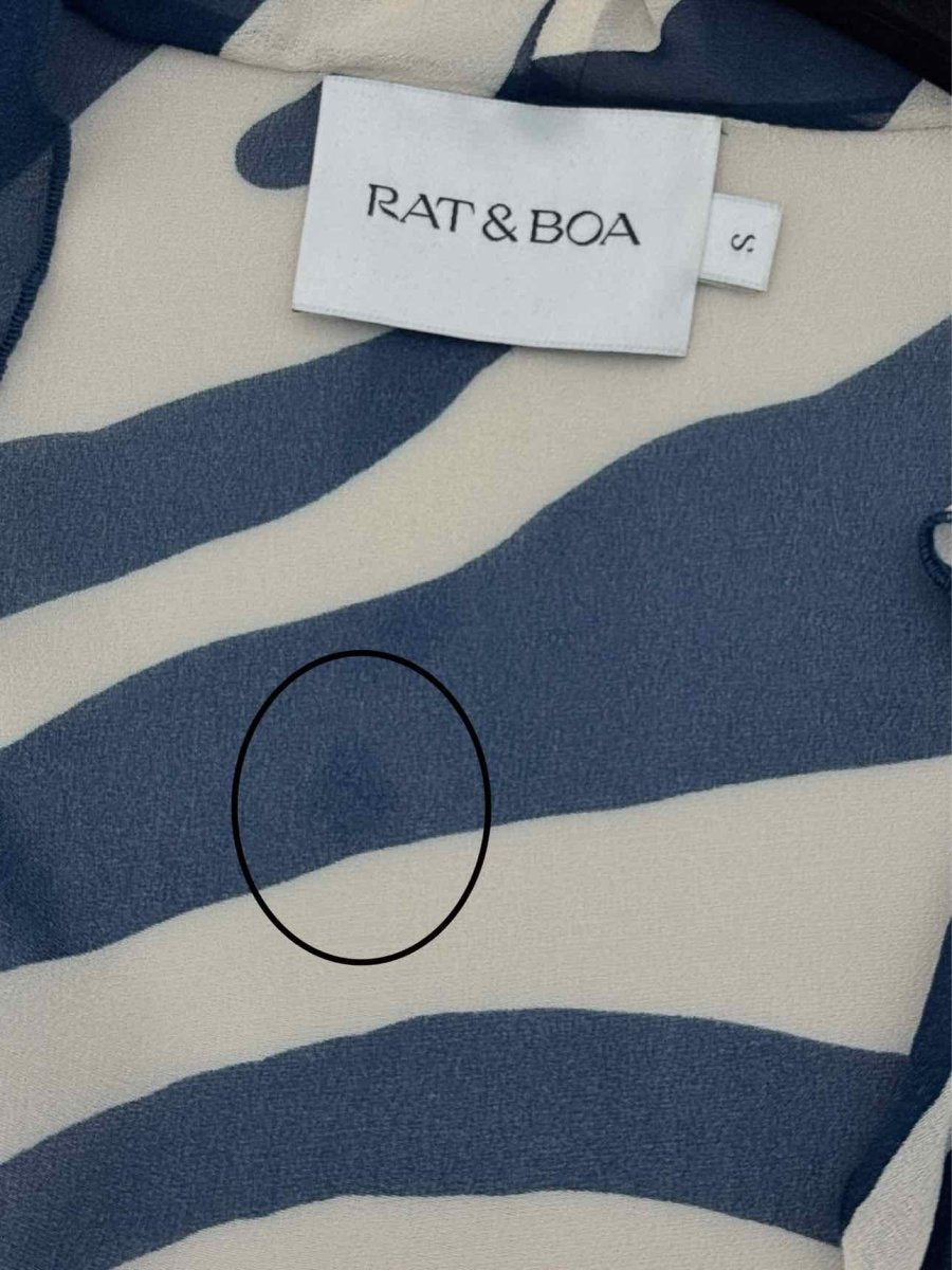 Pre-loved RAT & BOA Annika Blue & White Size Small Short Dress at Reems Closet