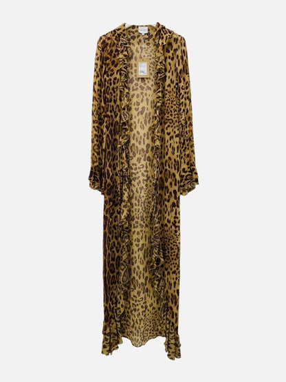 Pre - loved RAT & BOA Beige & Brown Leopard Coverup at Reems Closet